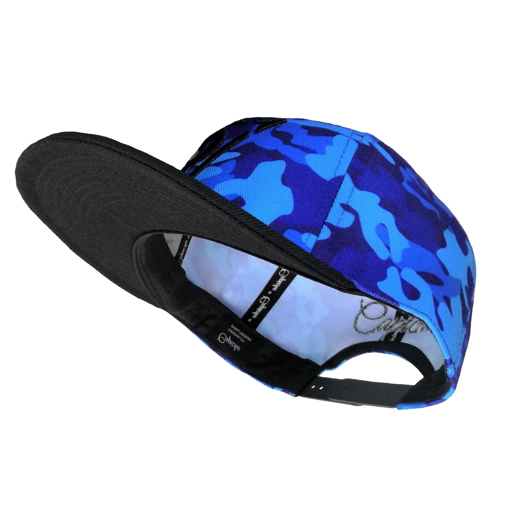 Blue Camo Snapback - Capiche Caps Black