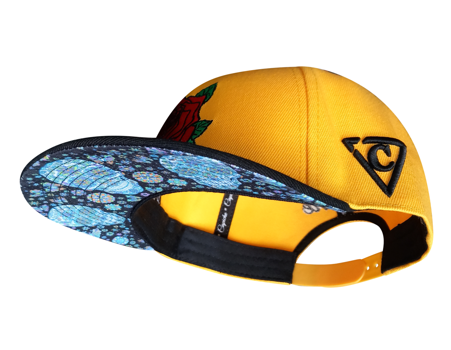 Day Of The Dead 2 Snapback - Yellow - Capiche Caps Snapback