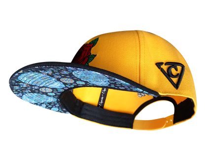 Day Of The Dead 2 Snapback - Yellow - Capiche Caps Snapback