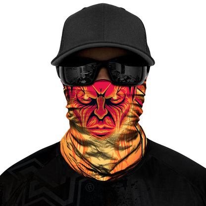 Devil's Gate Biker Mask - Orange - Capiche Caps Biker Mask