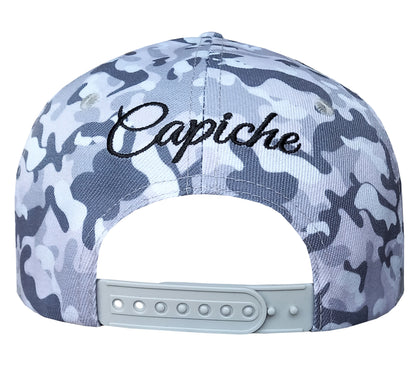 Grey Camo Snapback - Grey - Capiche Caps Black