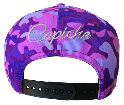 Purple Camo Snapback - Capiche Caps Purple