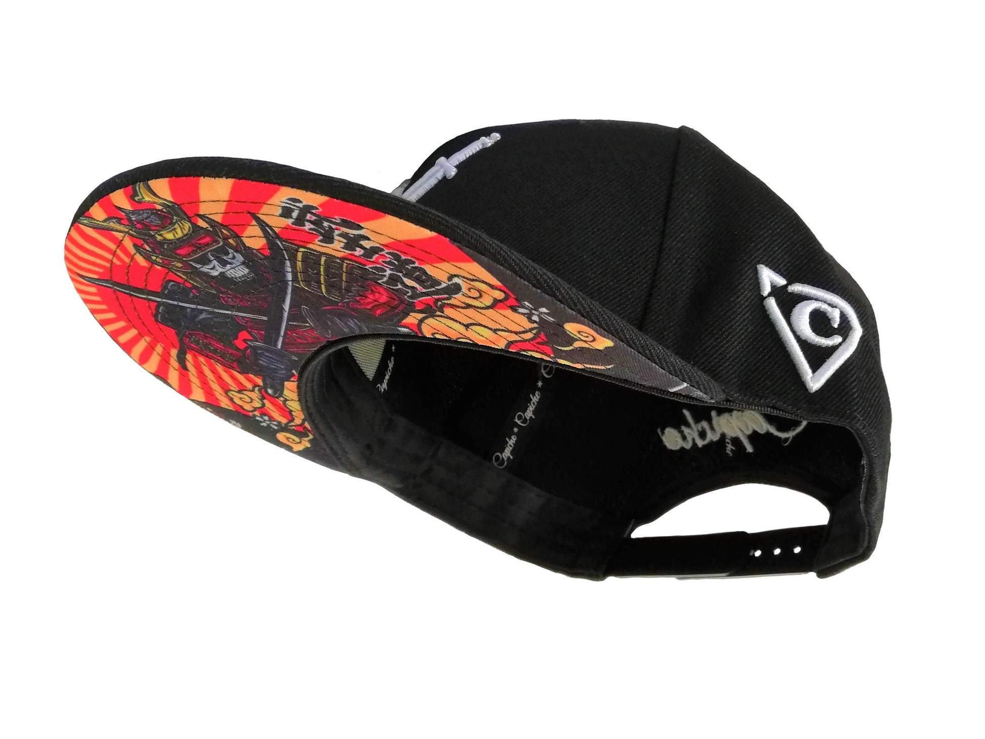 Capiche Samurai Snapback Cap Black White Warrior (2).jpg