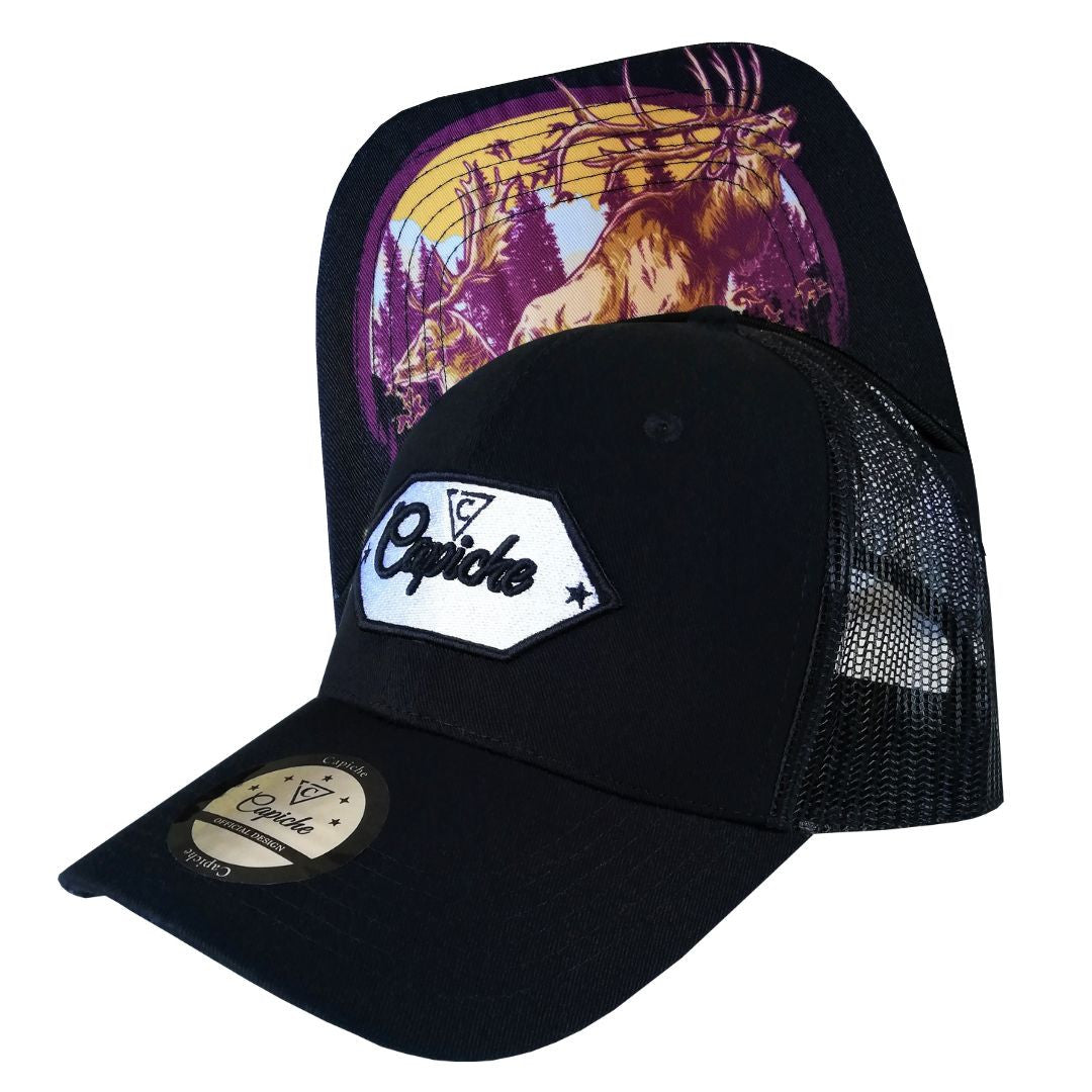 Wildlife Trucker Cap - Black - Capiche Caps Trucker Cap