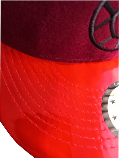 Ruby - Red Fleece/Red Holographic - Capiche Caps Holographic