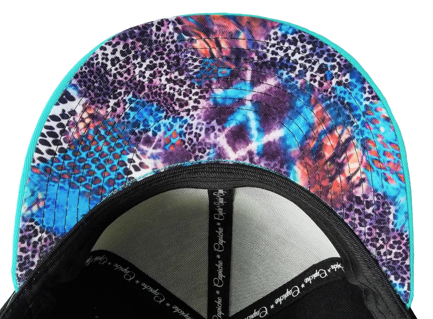 Animix Snapback - Black/Aqua - Capiche Caps Black