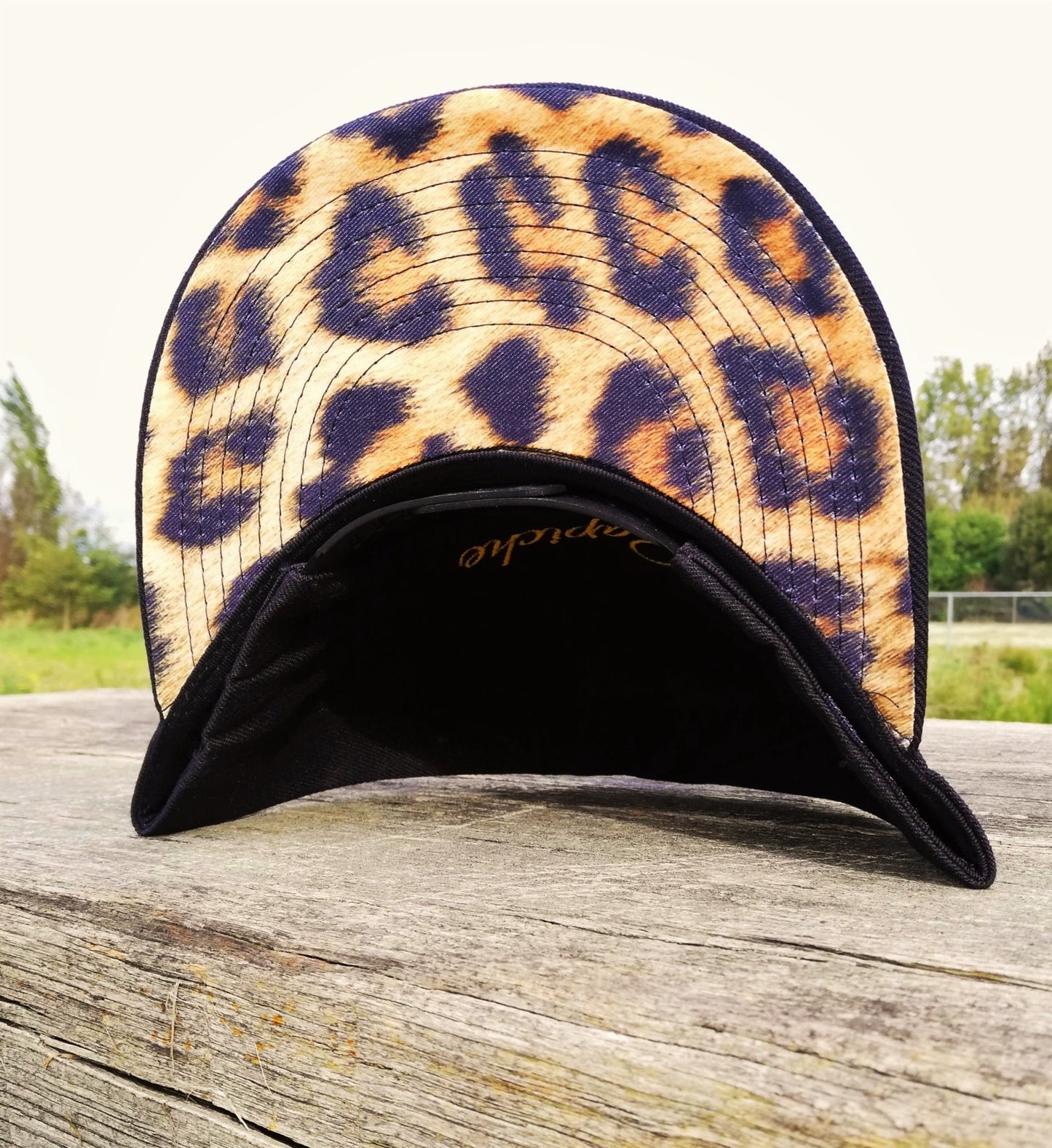 Leopard Snapback - Black - Capiche Caps Black