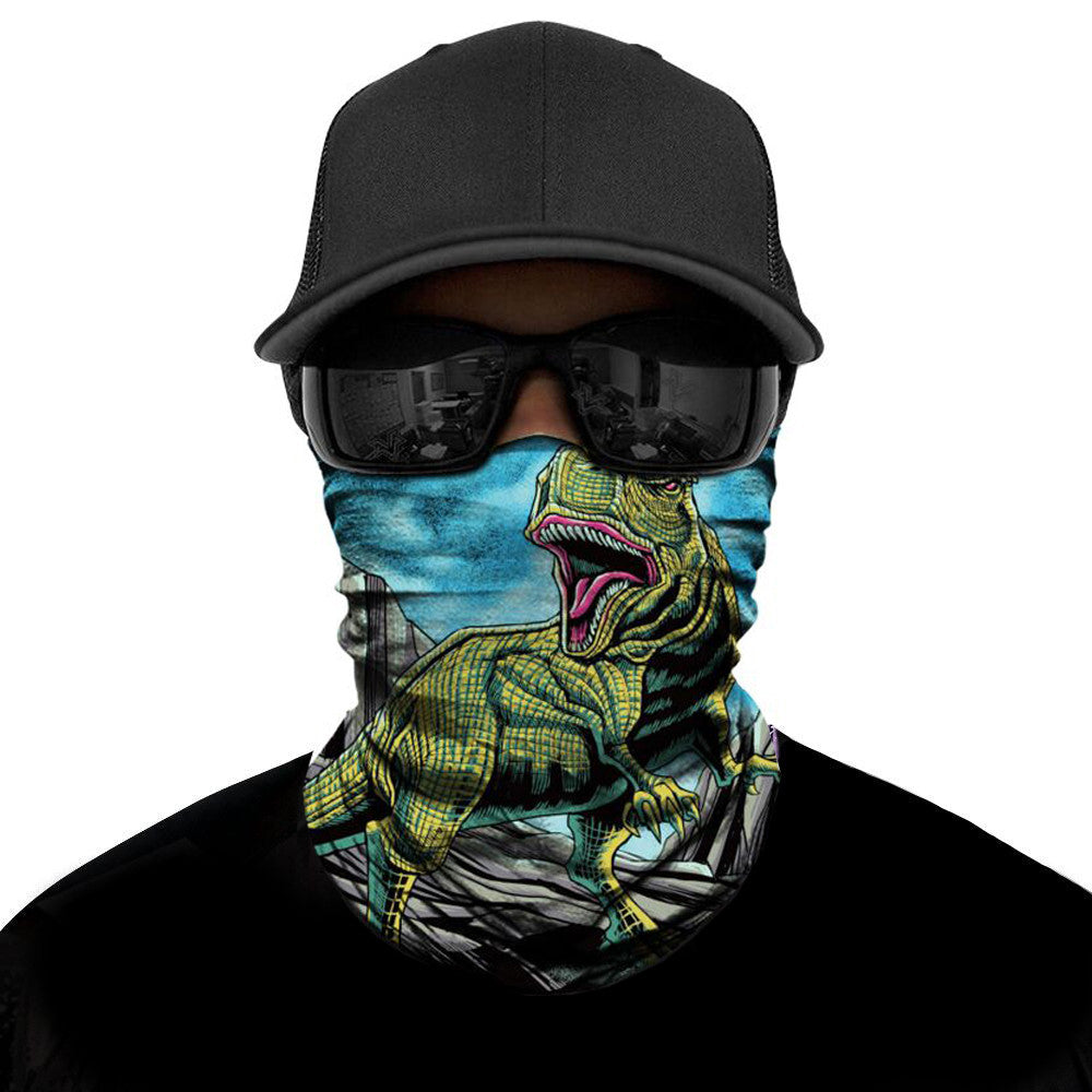 T-Rex Biker Mask - Green - Capiche Caps Biker Mask