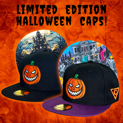 LIMITED Halloween 2023 Snapback - Black/Purple - Capiche Caps Purple