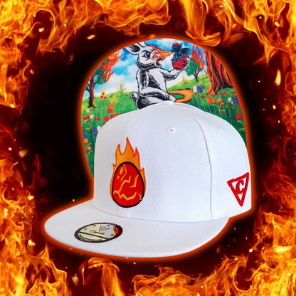 Wrong Egg Snapback Limited Editon - White - Capiche Caps Limited Edition