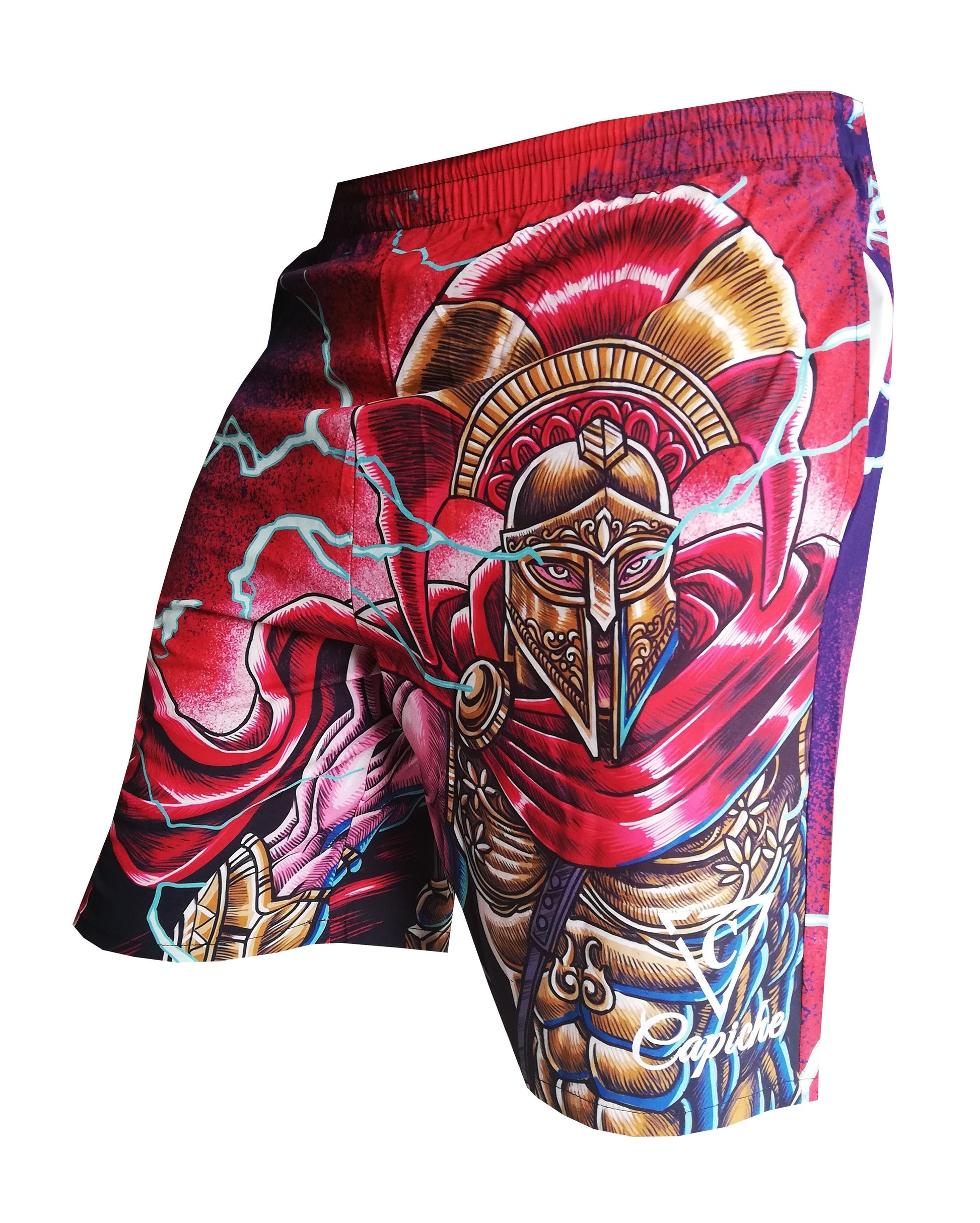 Athenian Hoplite Swim Short - Red - Capiche Caps Swimming shorts