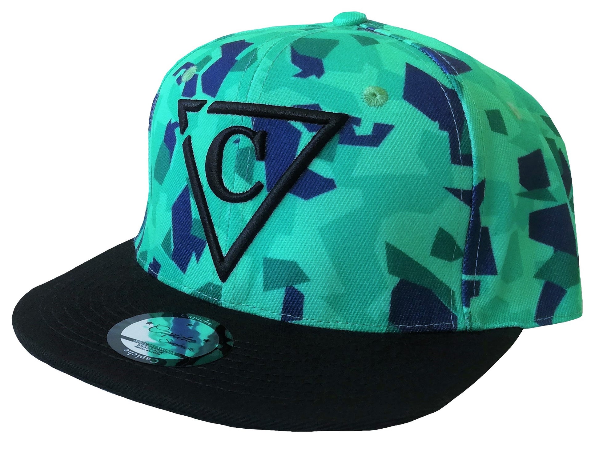 Capiche Green Poylgon Snapback Cap (3).jpg