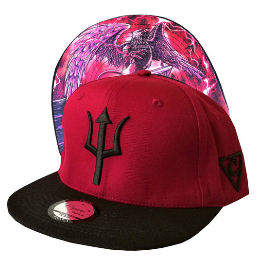 Griffin Snapback - Red/Black - Capiche Caps Black