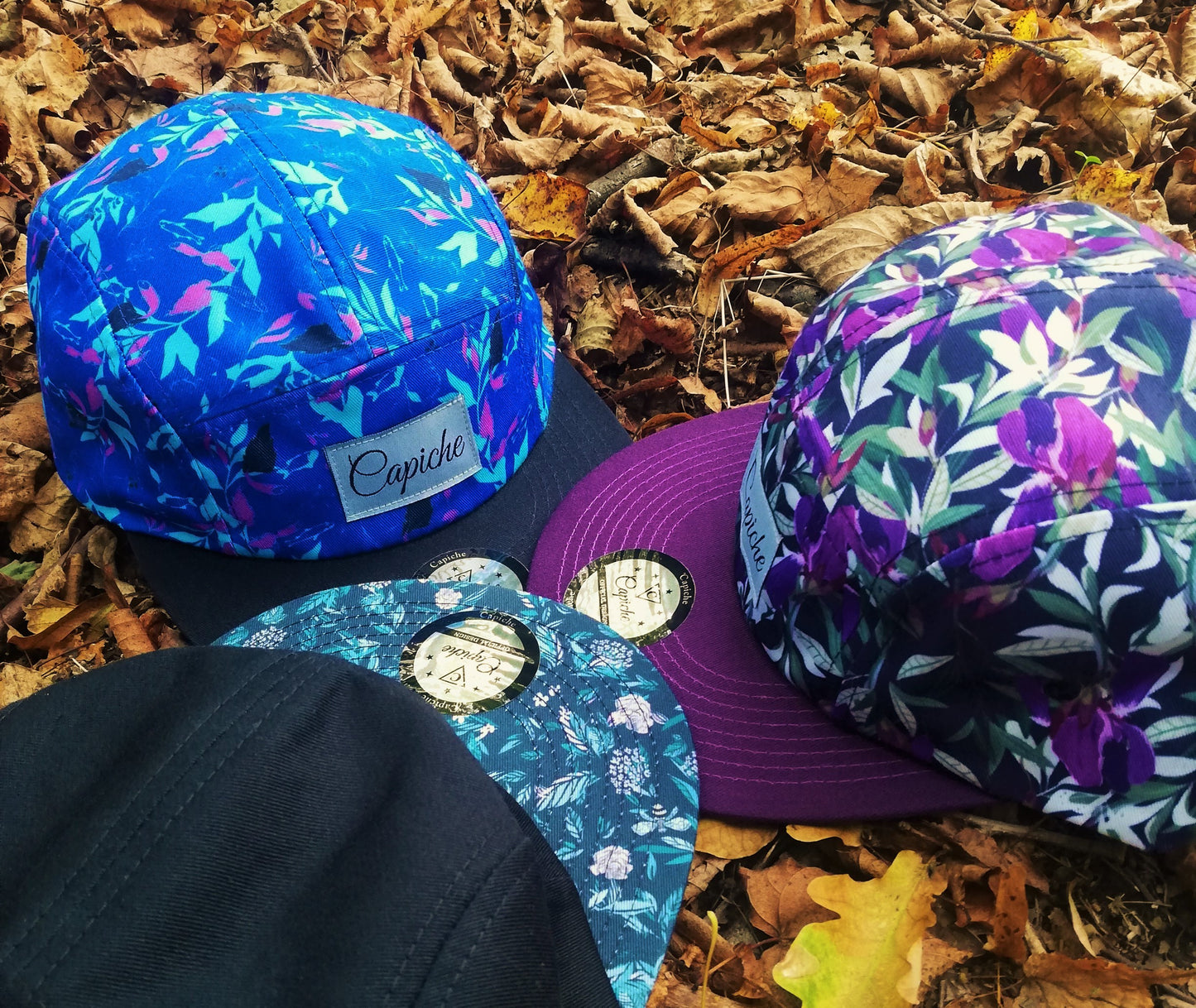 Blue Fish 5-Panel Cap - Blue/Black - Capiche Caps 5-Panel