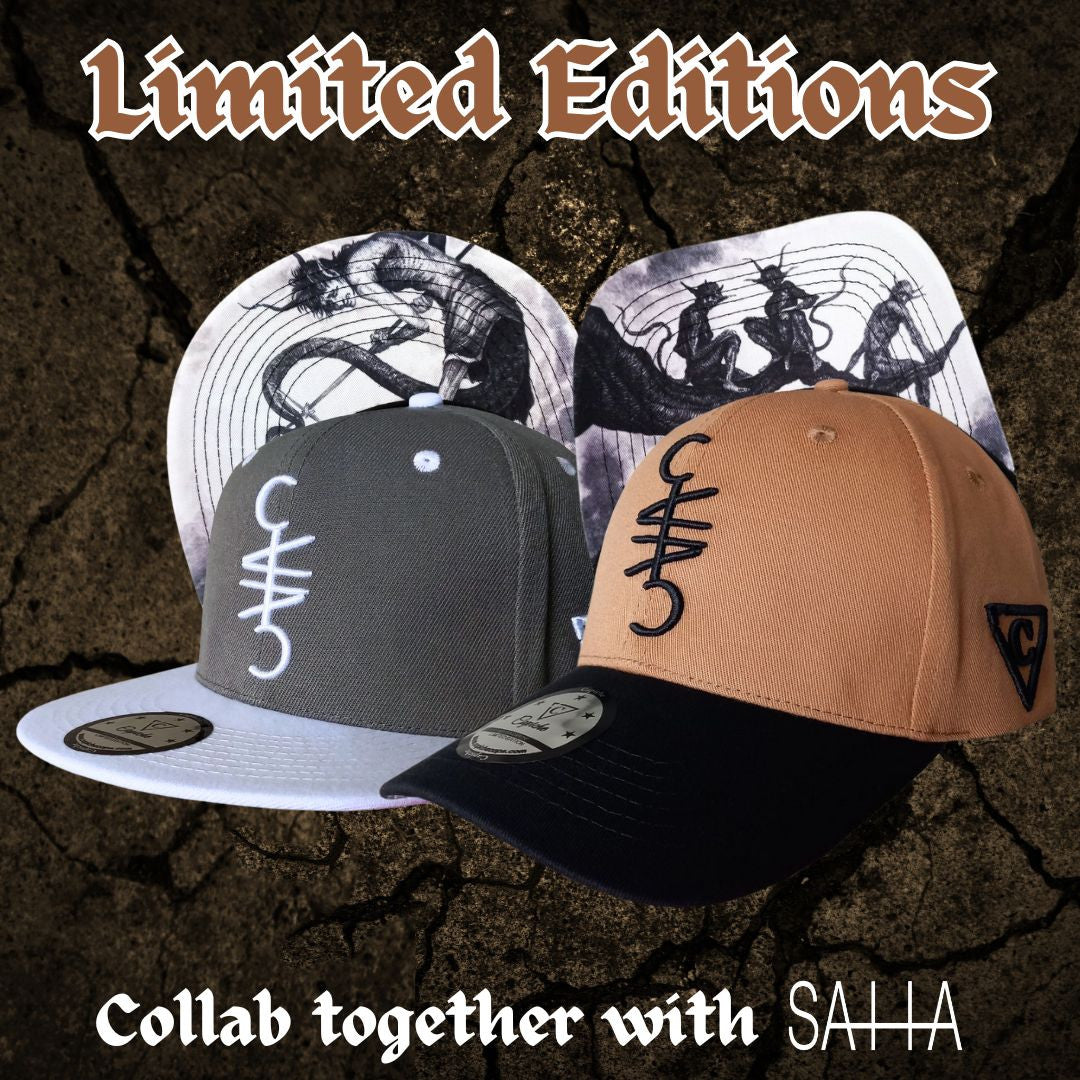 SATTA x Capiche Collab Snapback - Grey/White - Capiche Caps Limited Edition