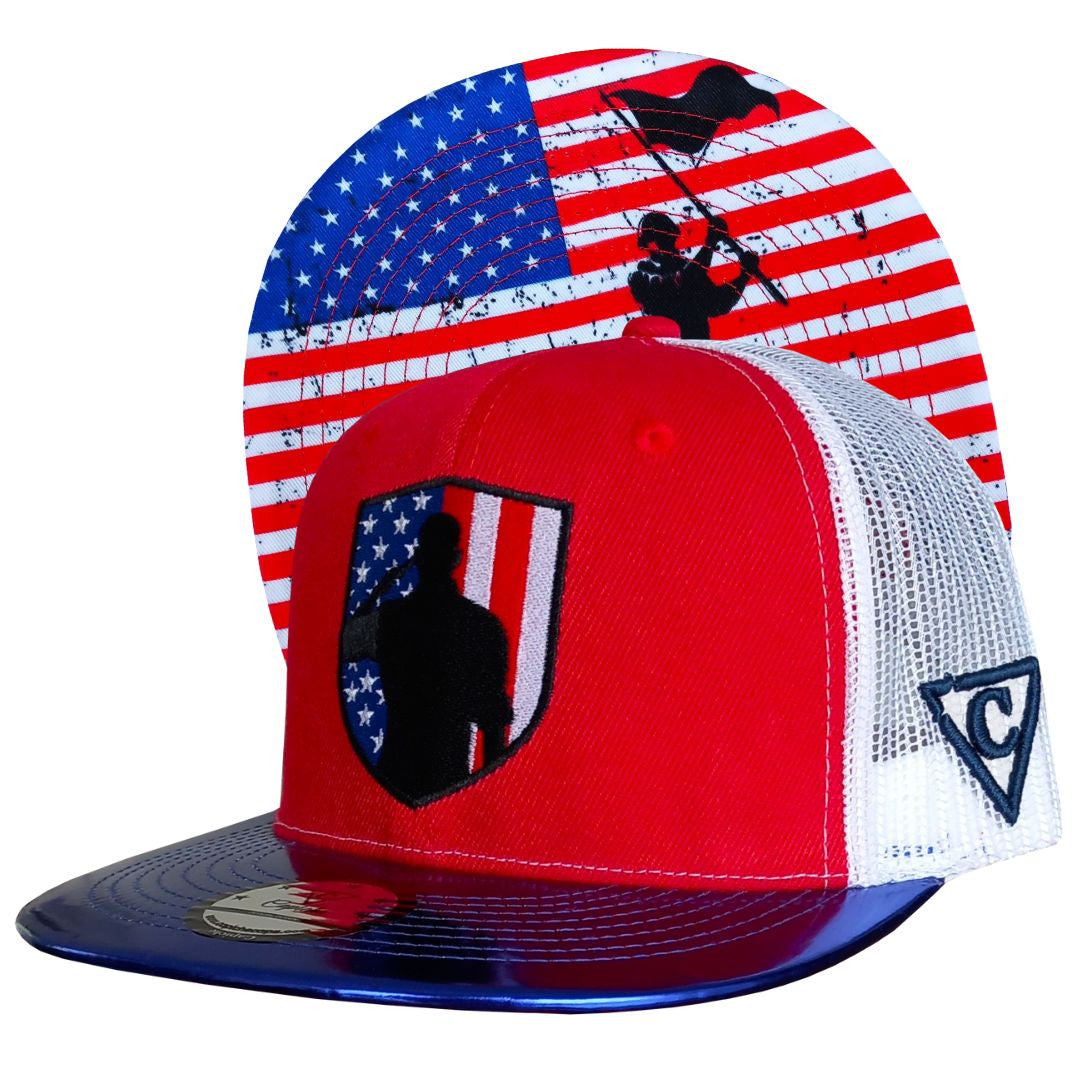 Trucker Snapback 4th of July American Flag Capiche Caps (3).jpg