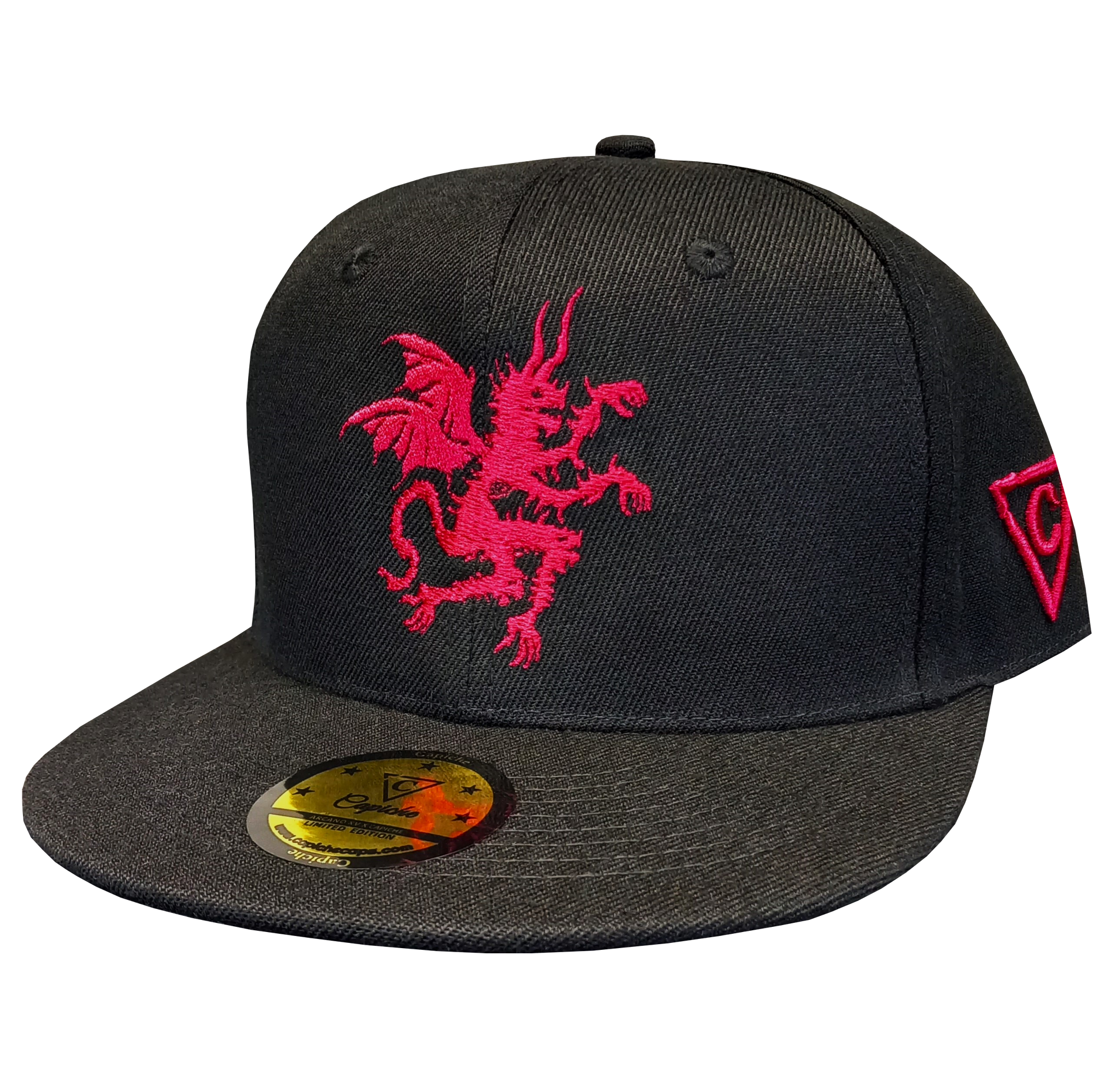 Arcano XV x Capiche Collab Snapback - Black/Red - Capiche Caps Black