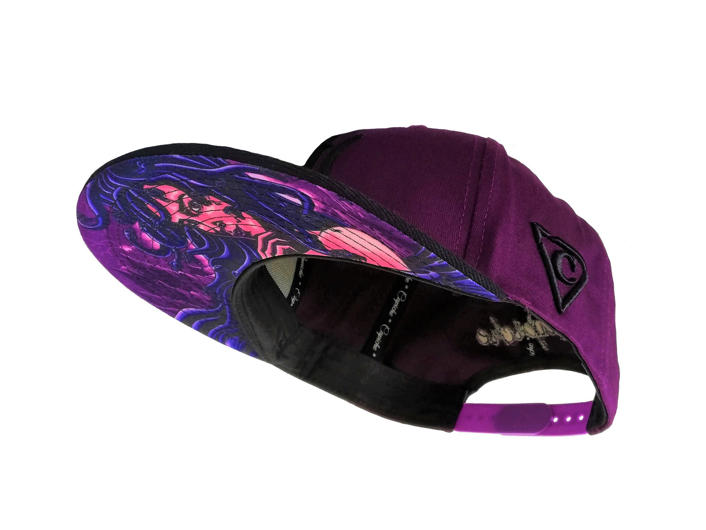 Medusa Snapback - Purple/Black - Capiche Caps Purple