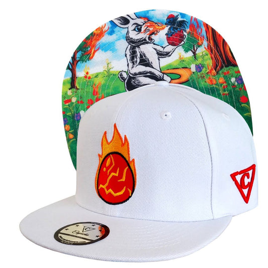 Wrong Egg Snapback Limited Editon - White - Capiche Caps Limited Edition