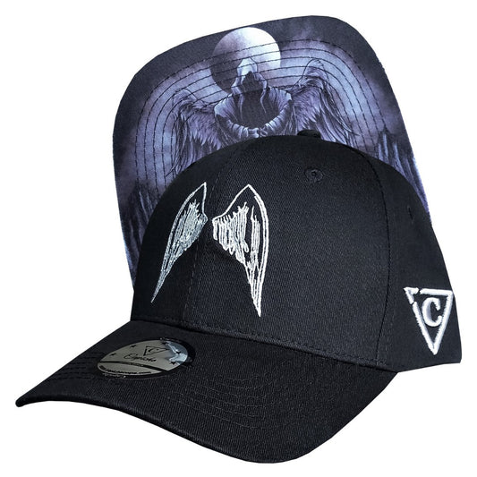 Capiche Grim Reaper Black Curved Baseball Cap (2).jpg