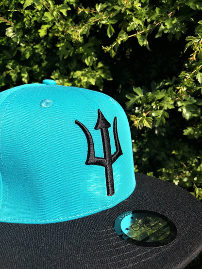 Cerberus Snapback - Blue/Black - Capiche Caps Black