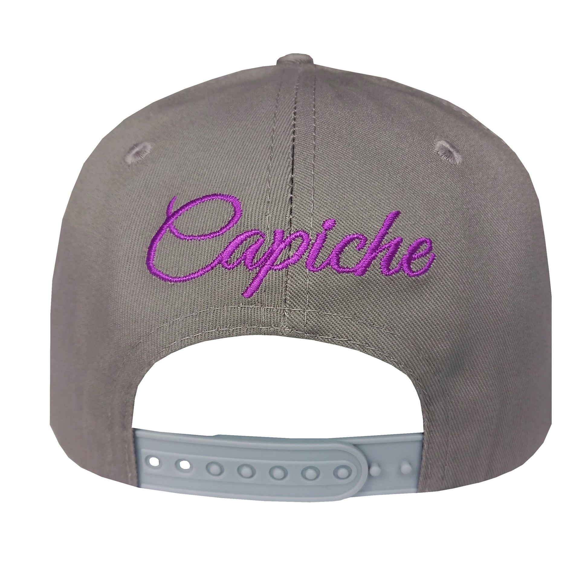 Purple Skull Snapback - Grey - Capiche Caps Snapback