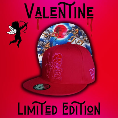 Valentine Snapback - Burgundy Red - Capiche Caps Limited Edition