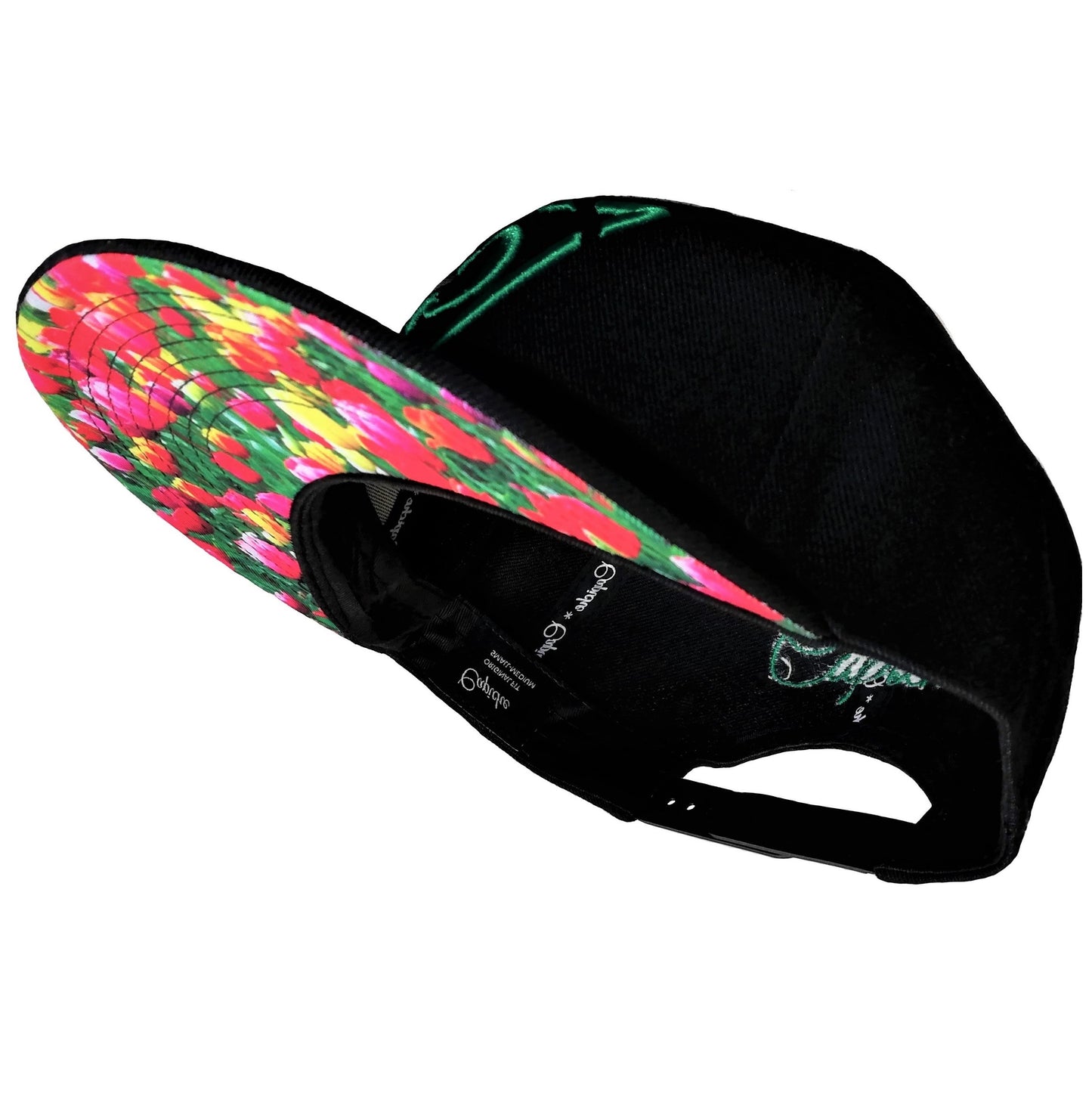 Tulip Field Snapback - Black - Capiche Caps Snapback