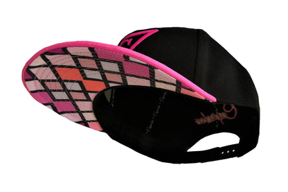 The Grid Snapback - Black/Pink - Capiche Caps Black