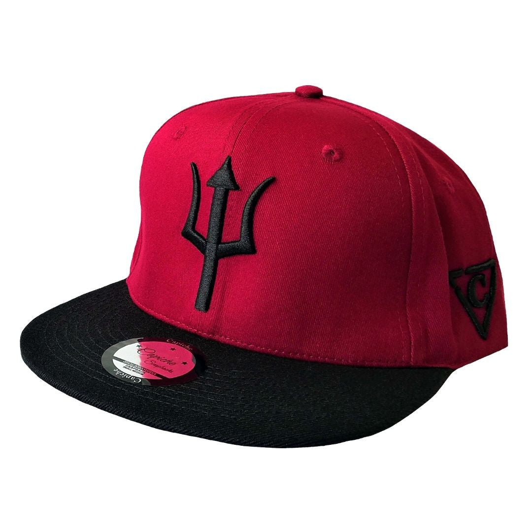 Griffin Snapback - Red/Black - Capiche Caps Black