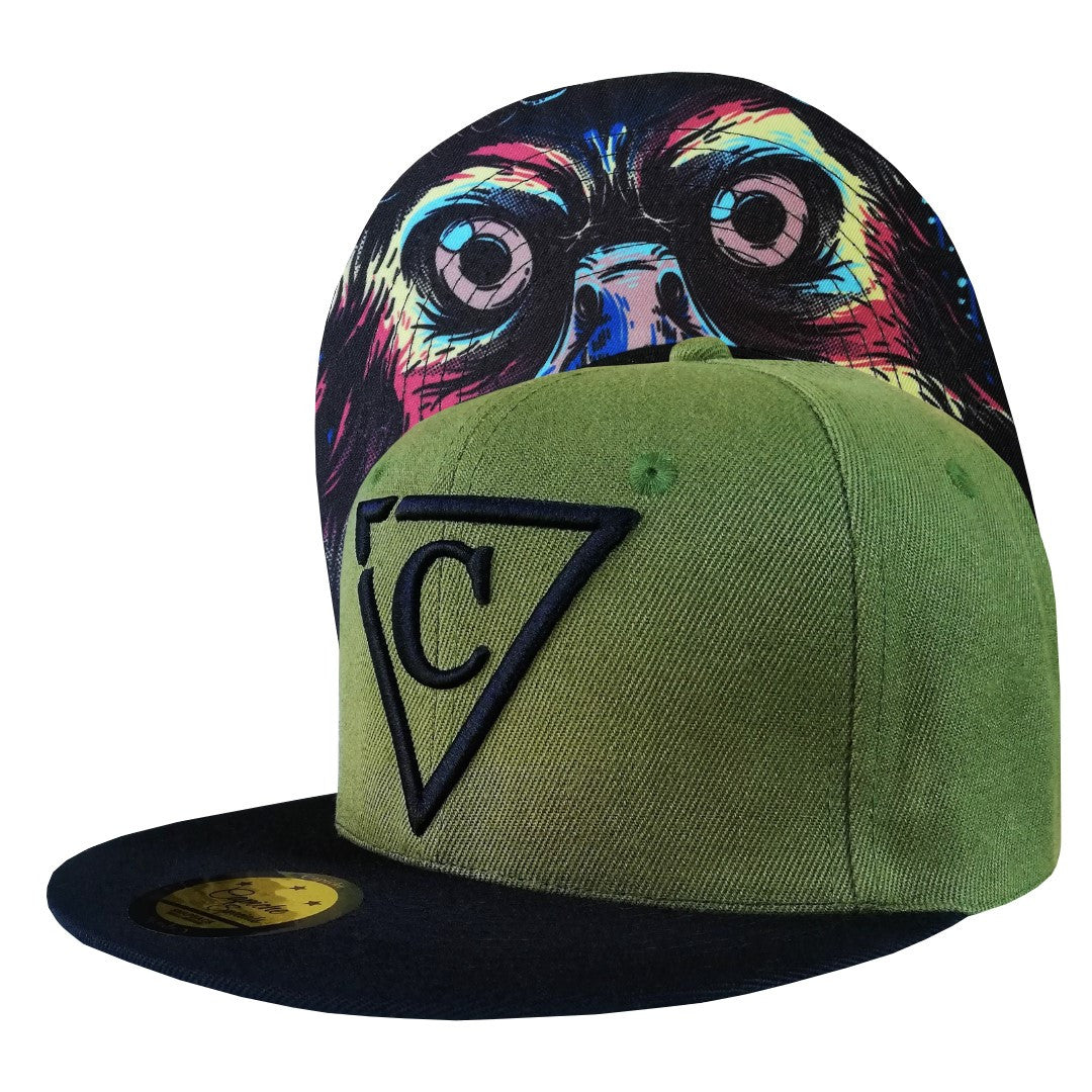 Mighty Eagle Snapback - Green/Black - Capiche Caps Special