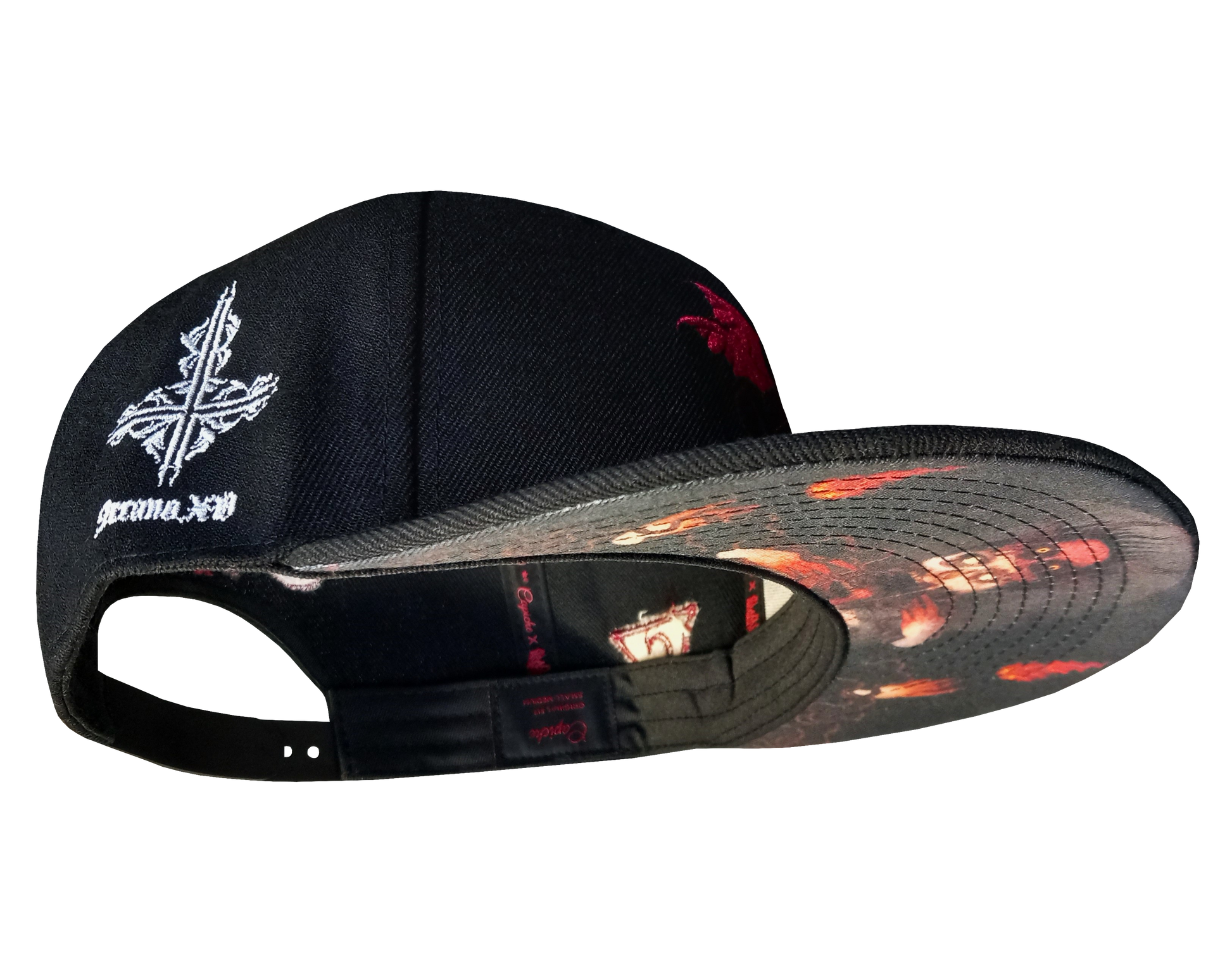 Arcano XV x Capiche Collab Snapback - Black/Red - Capiche Caps Black