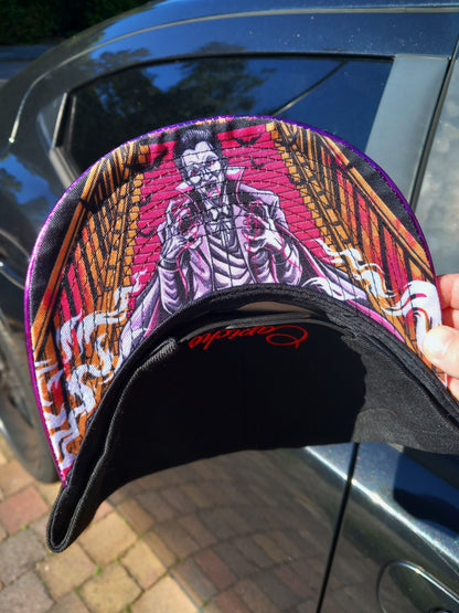 Vampire Snapback - Black/Purple Metallic - Capiche Caps Purple