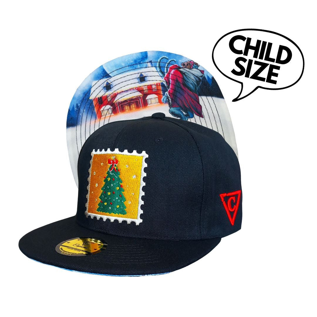 Christmas Creature Snapback Child Size - Black - Capiche Caps Black