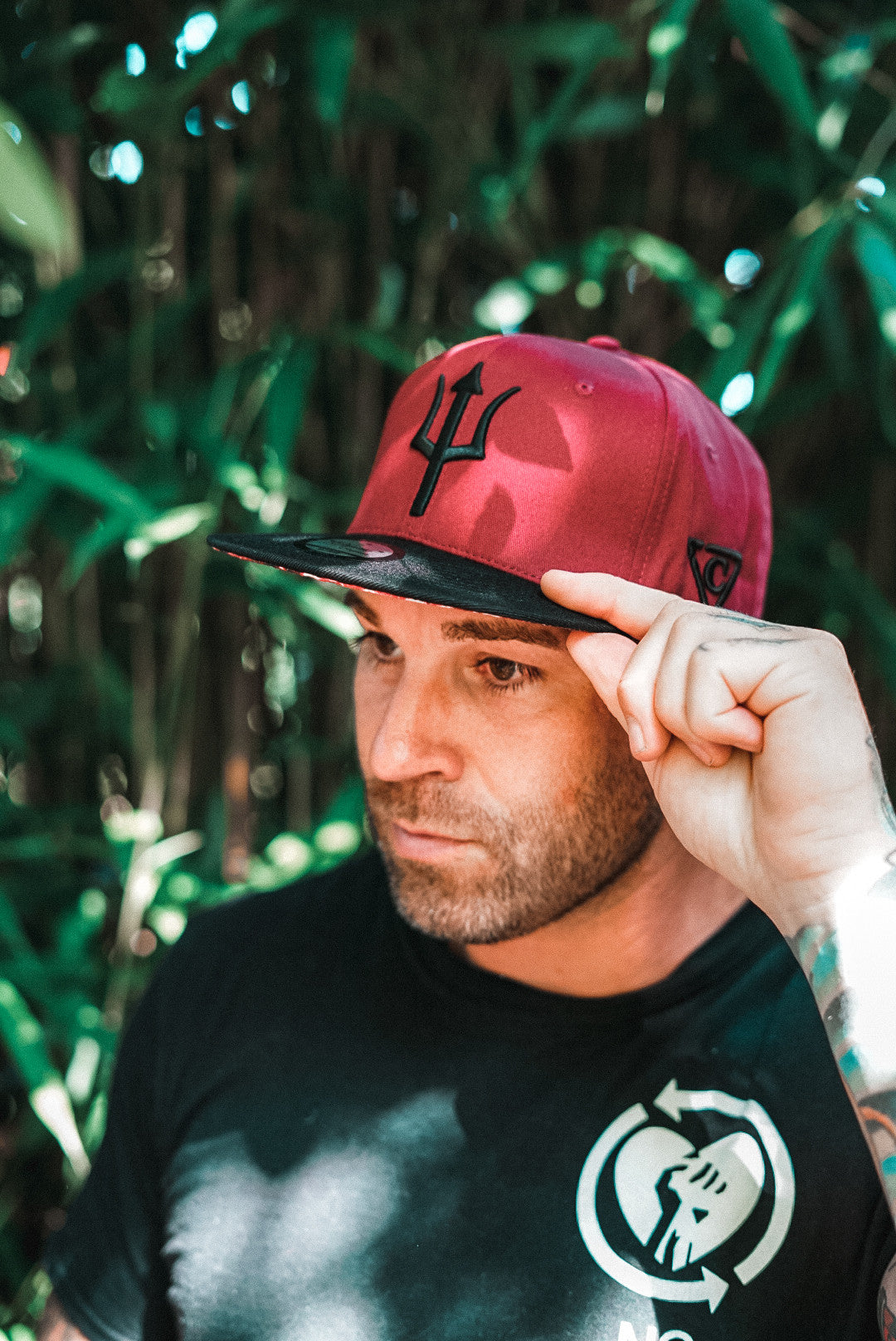 Griffin Snapback - Red/Black - Capiche Caps Black