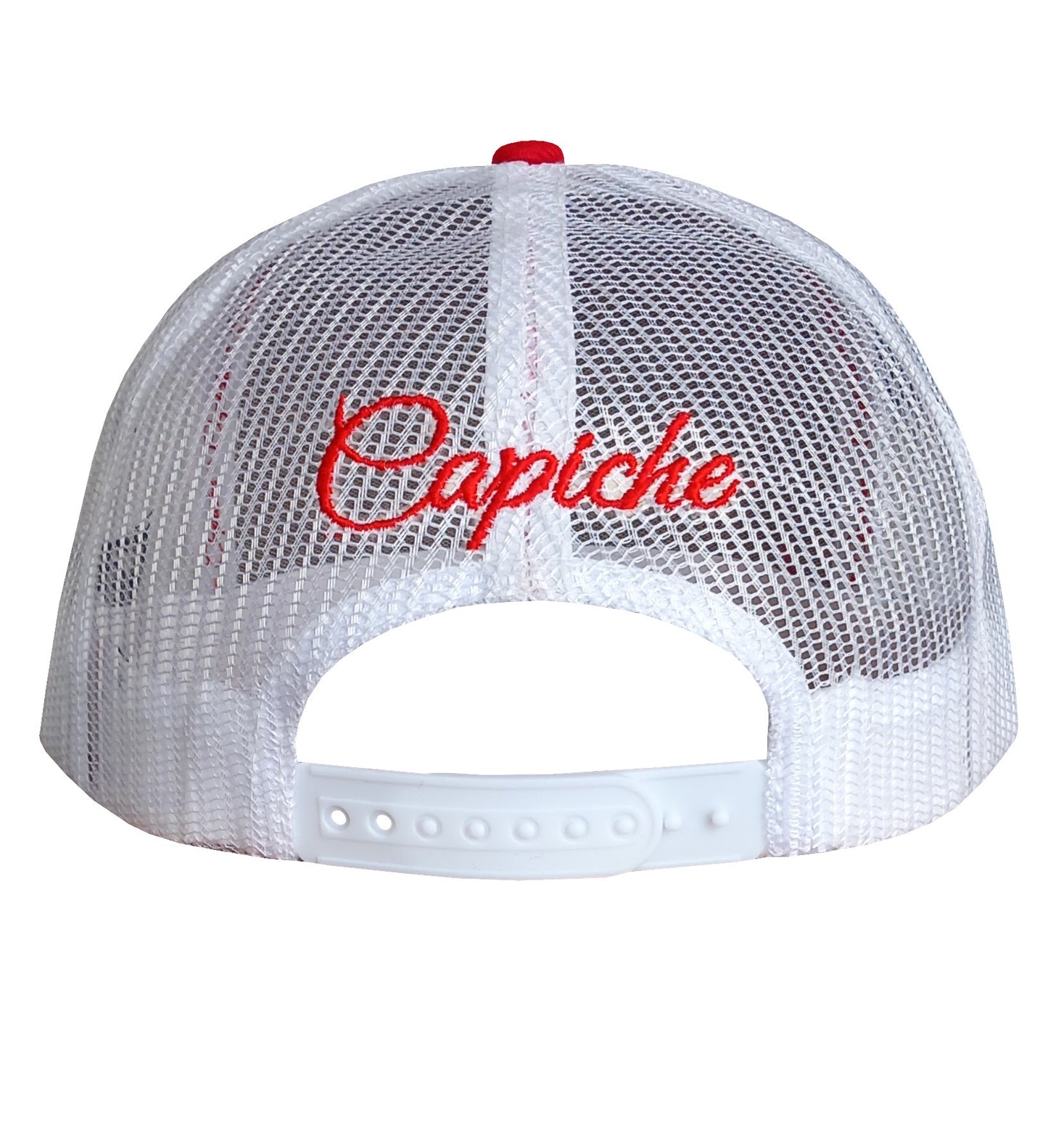 4th of July Trucker Snapback - Red/Blue Metallic - Capiche Caps Trucker Snapback