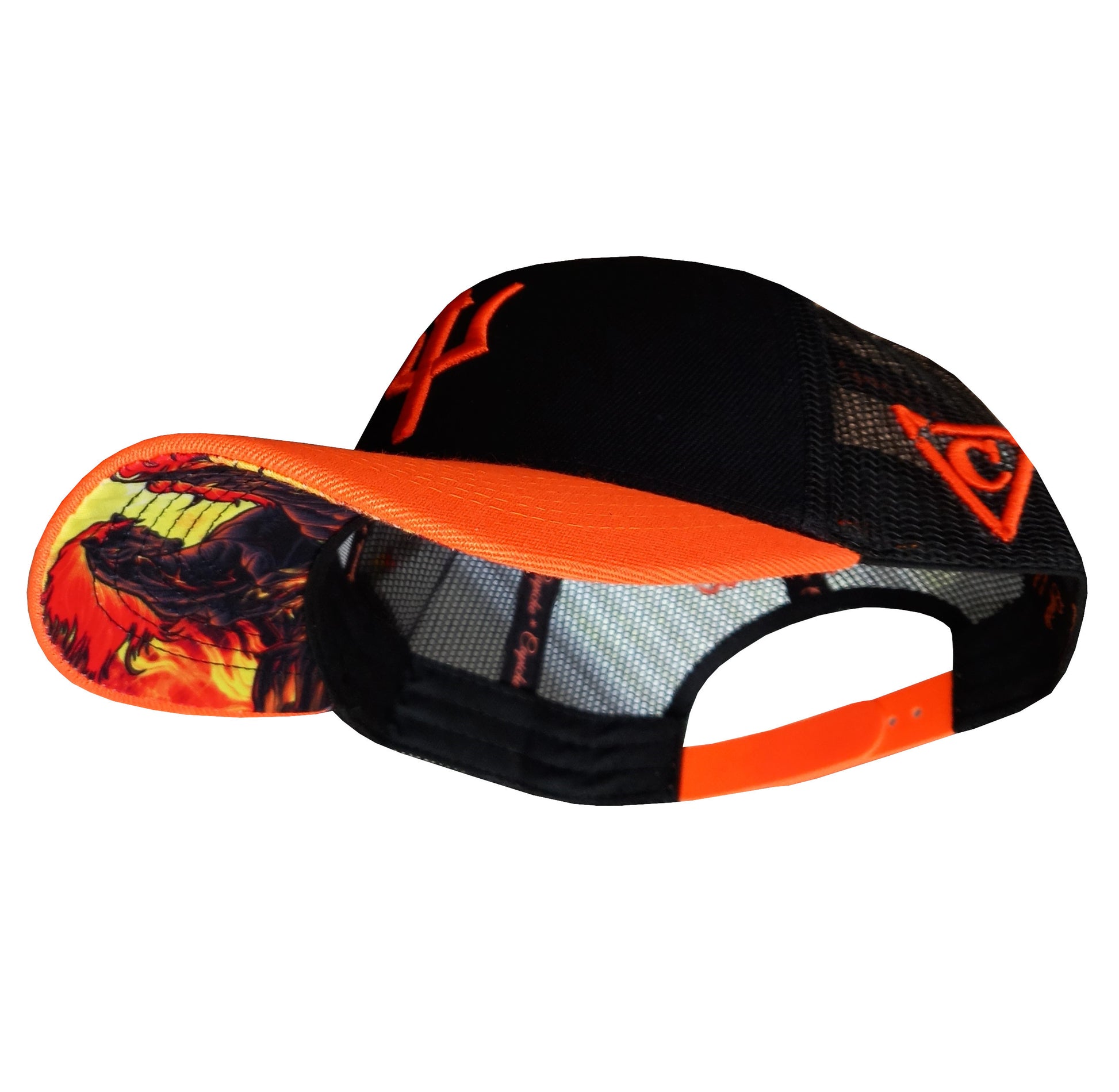 Black Orange Trucker Cap Aethon Capiche Caps (1).jpg