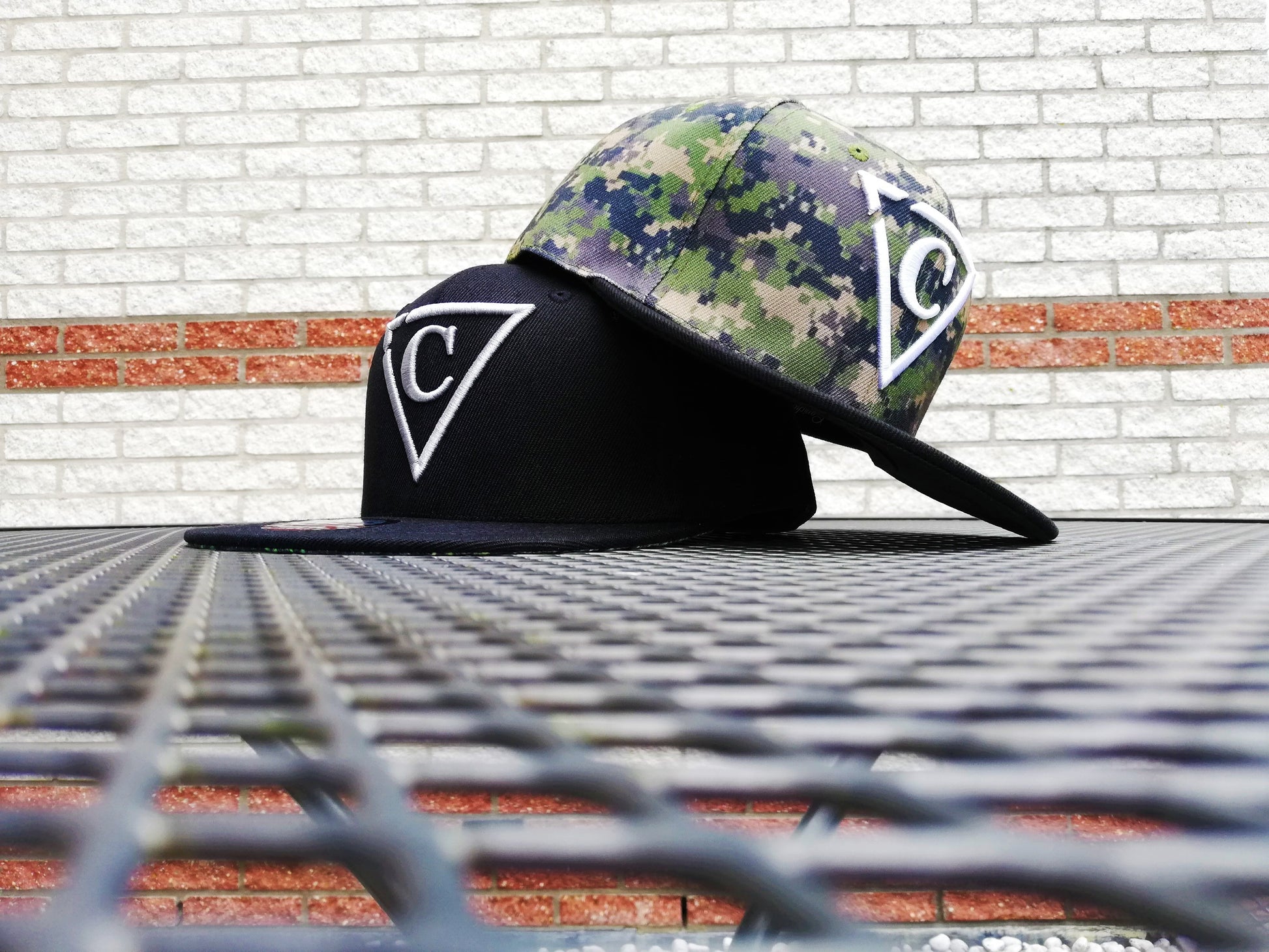 USA Pixel Snapback - Green/Black - Capiche Caps Black