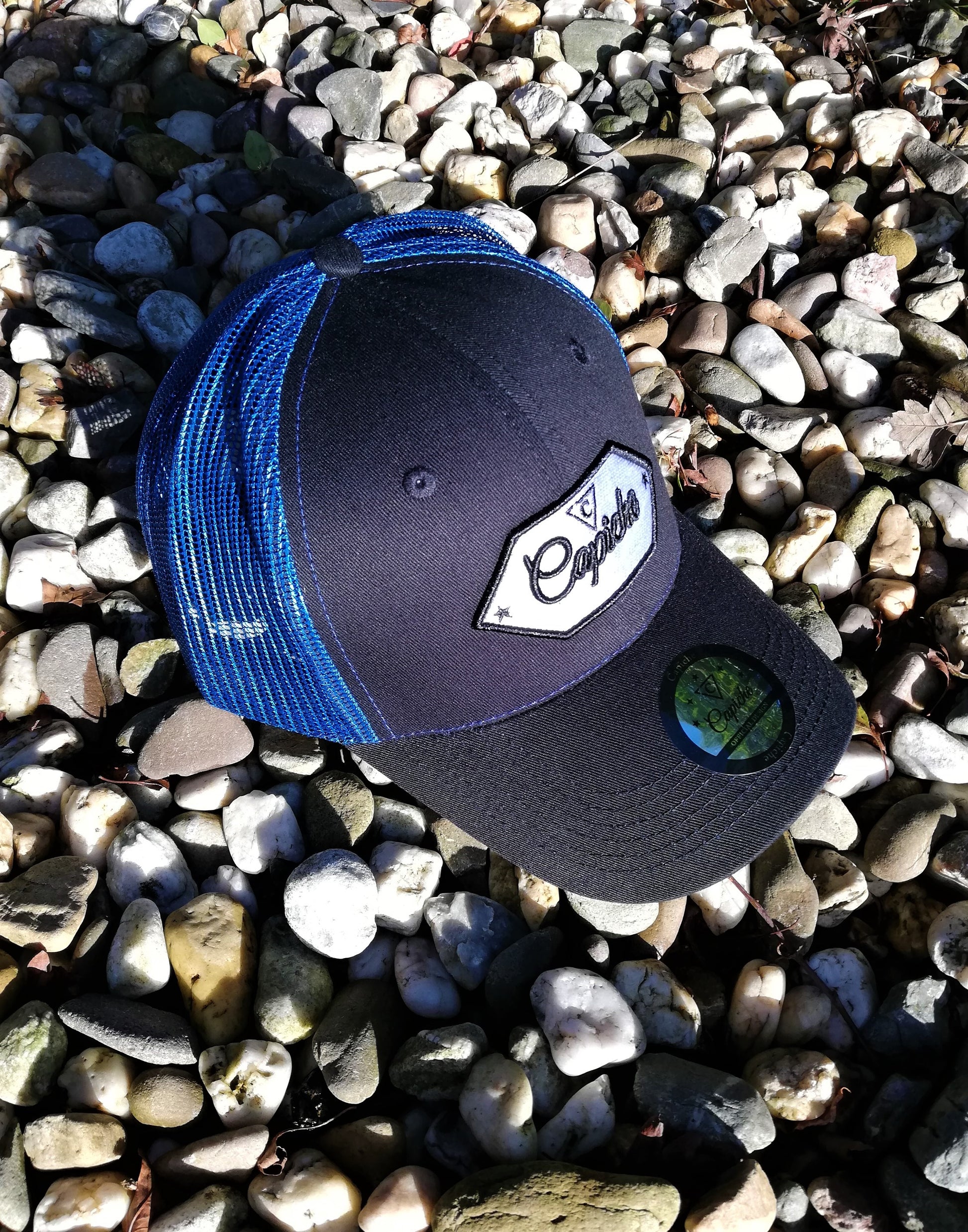 Hidden Lady Trucker Cap - Blue/Black - Capiche Caps Trucker Cap