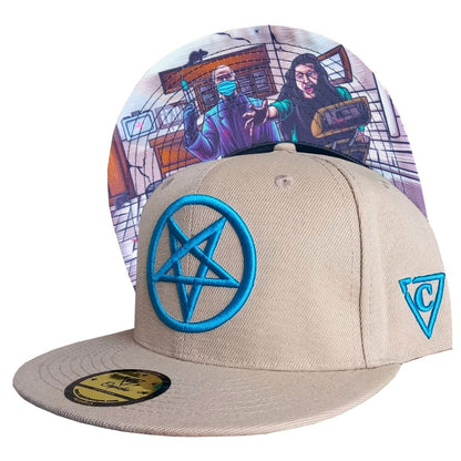 Cursed Dentist Snapback - Beige - Capiche Caps Snapback