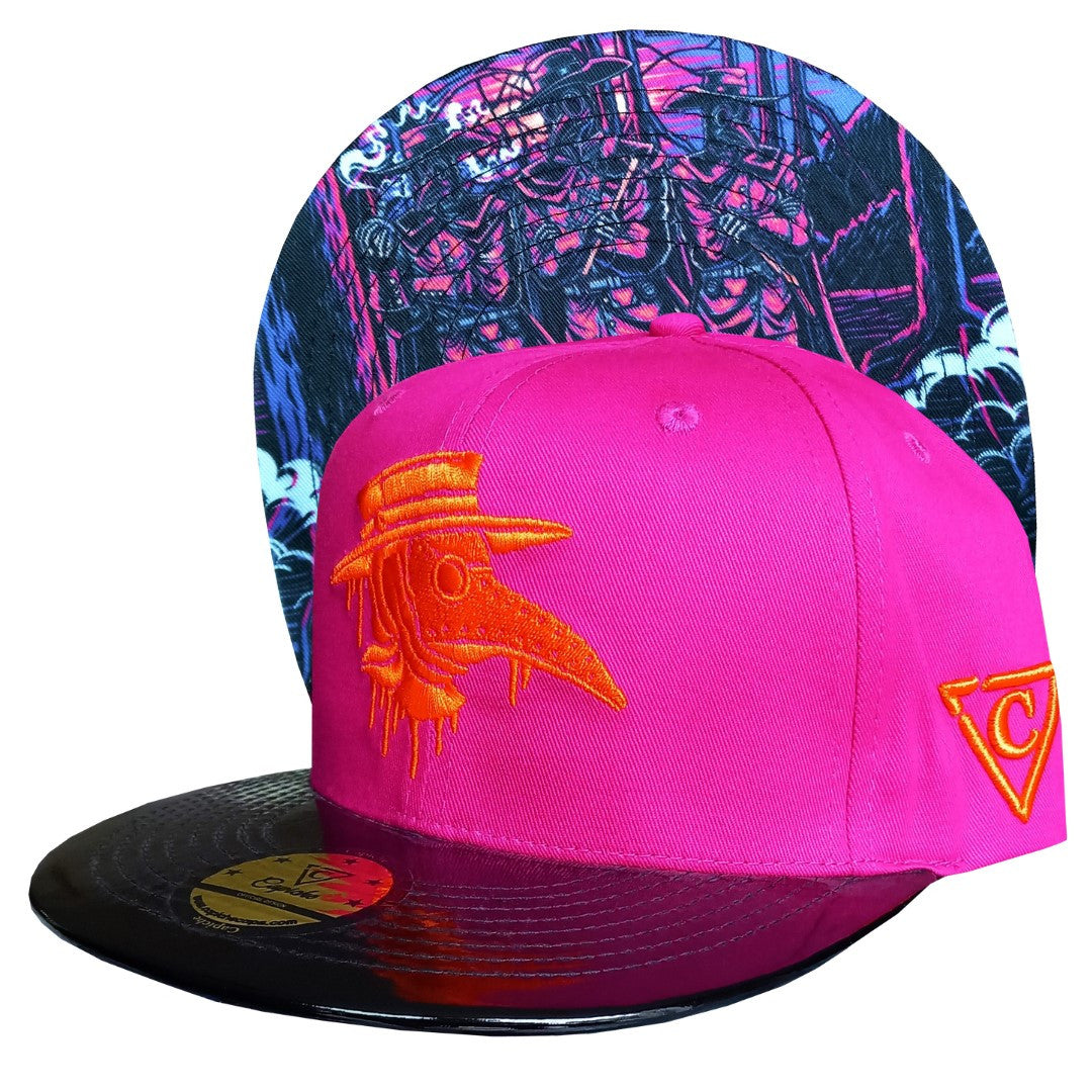 Capiche Death Plague Snapback Cap Pink (5).jpg