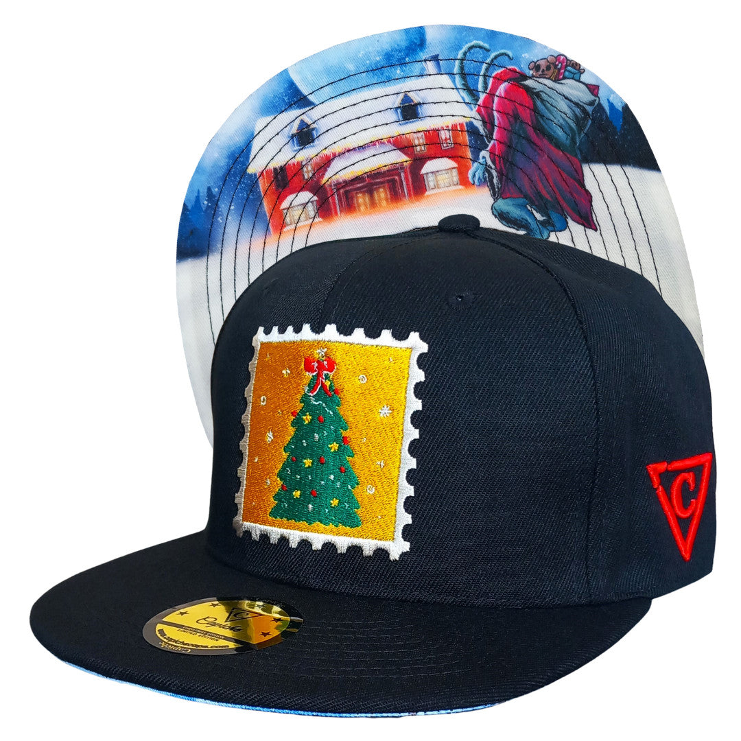 Christmas Creature Snapback - Black - Capiche Caps Black