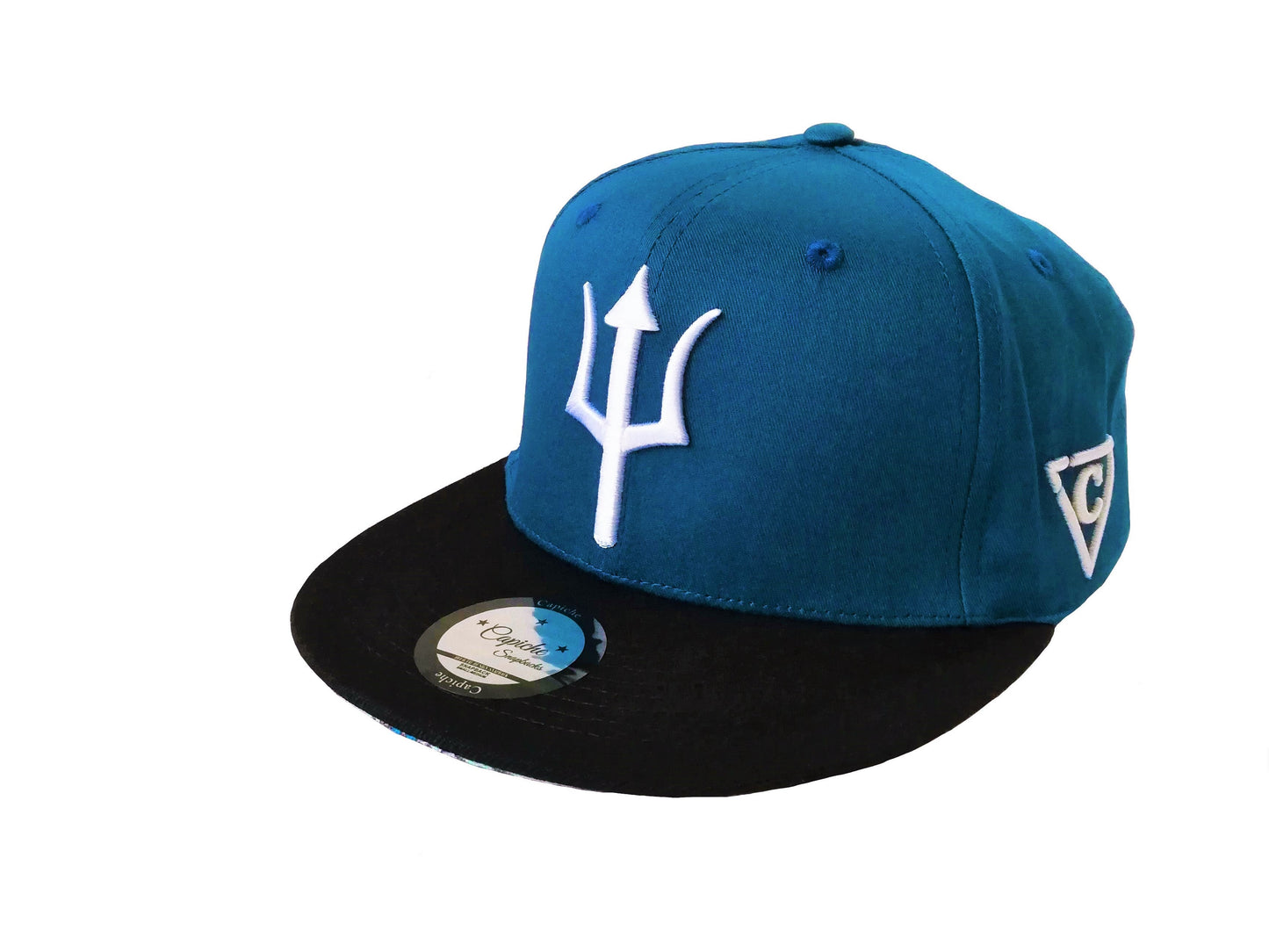 Poseidon Snapback - Blue/Black - Capiche Caps Black