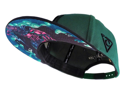 Zeus Snapback - Green/Black - Capiche Caps Black