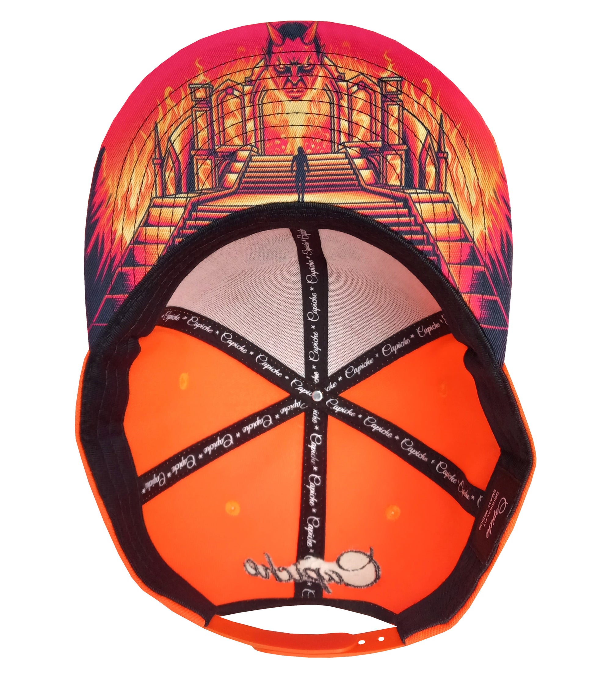 Devil's Gate Snapback - Neon Orange - Capiche Caps Orange