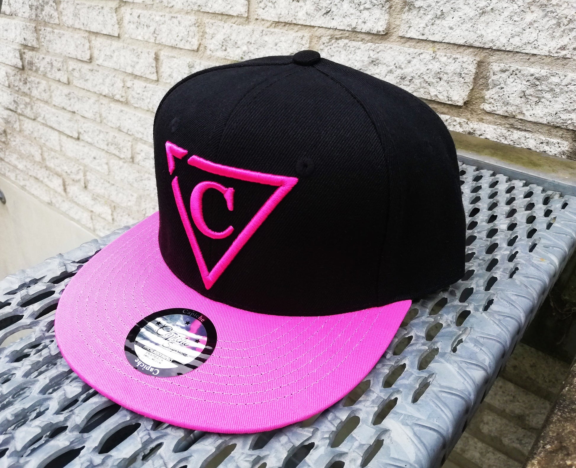 The Grid Snapback - Black/Pink - Capiche Caps Black