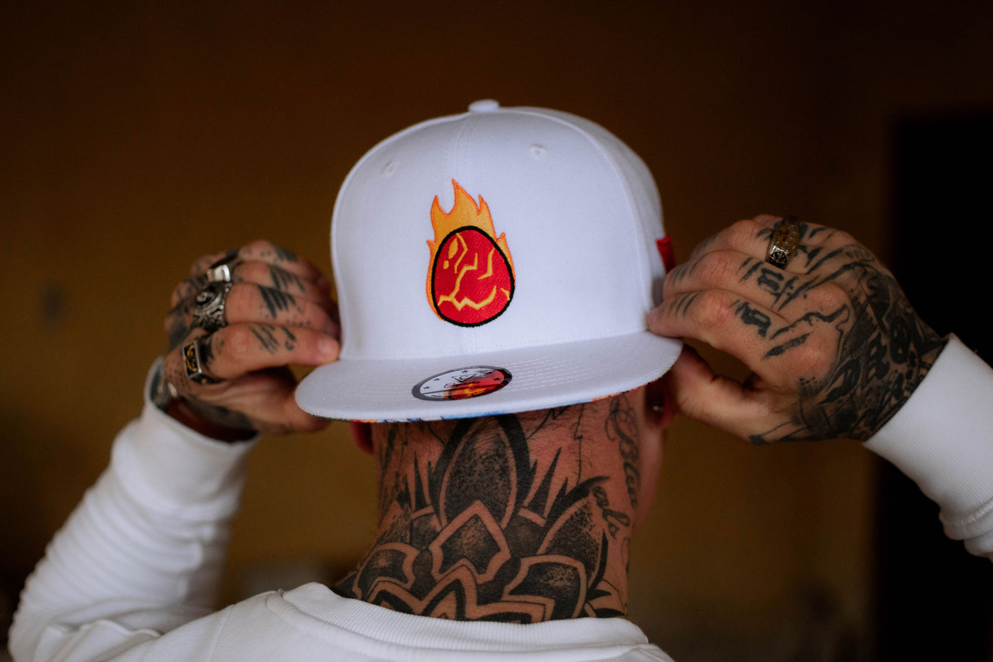 Wrong Egg Snapback Limited Editon - White - Capiche Caps Limited Edition