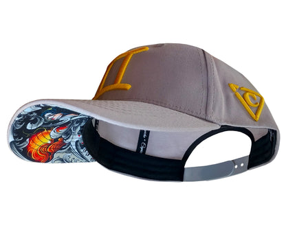 Zodiac Gemini Curved Cap - Light Grey - Capiche Caps Zodiac