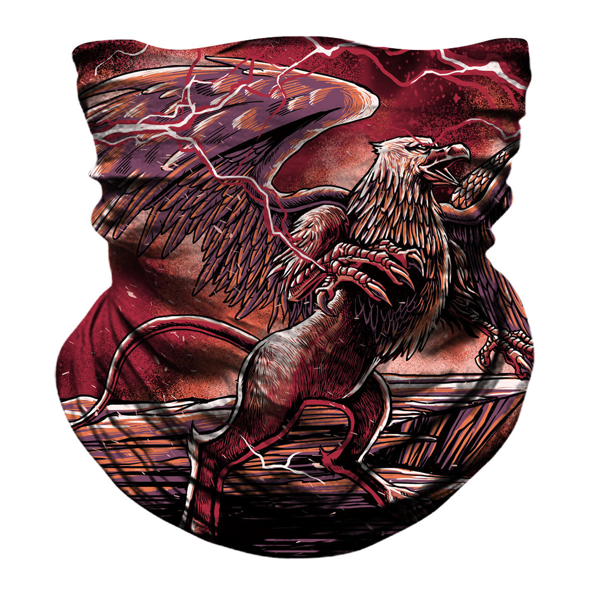 Griffin Biker Mask - Red - Capiche Caps Biker Mask