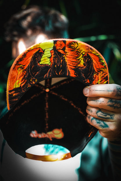 Aethon Snapback - Black/Orange - Capiche Caps Black